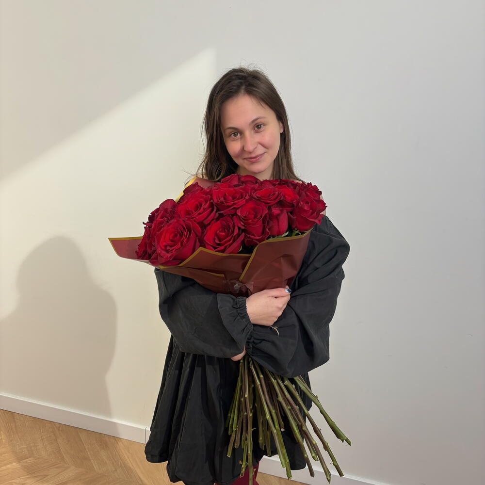 Ramo de rosas rojas, 31 rosas (foto 4)