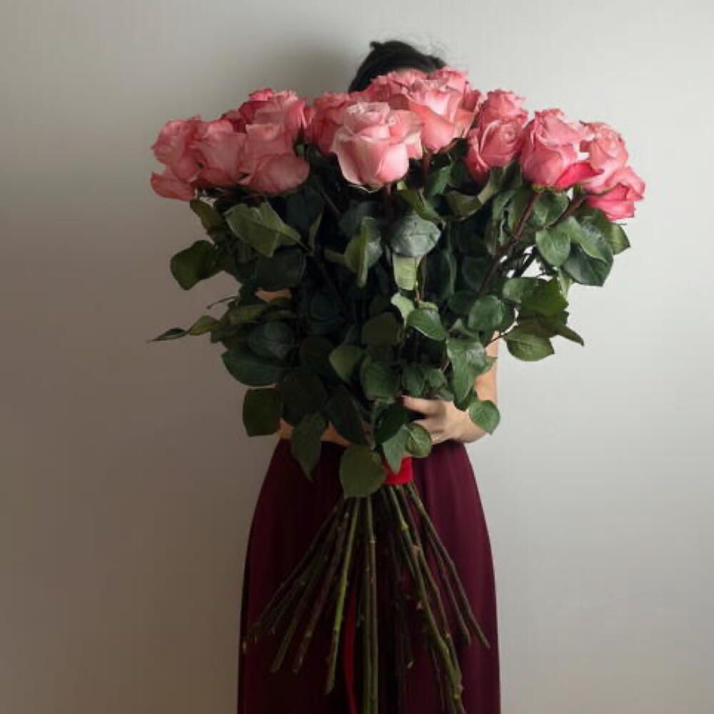 Ramo de 31 rosas rosadas, 31 rosas (foto 4)