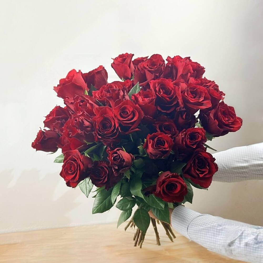Ramo de rosas rojas, 55 rosas
