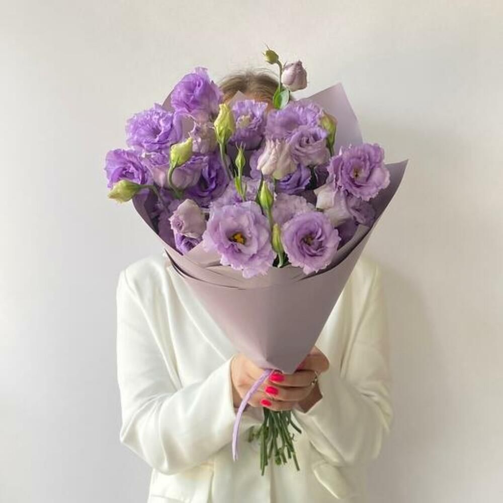 Ramo de lisianthus lila, 9 tallos (foto 3)